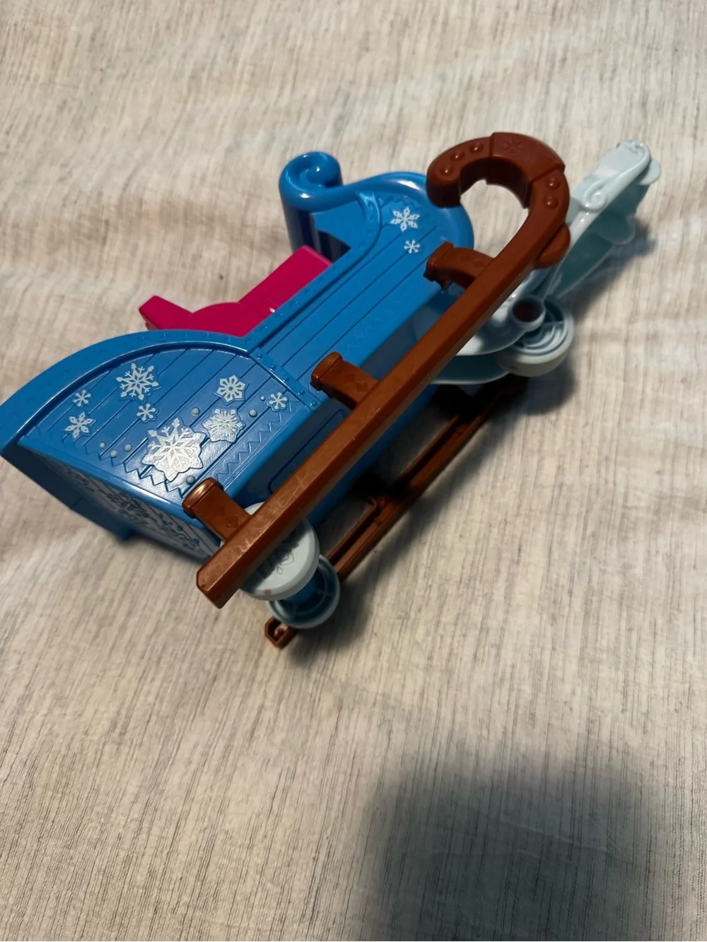 Little People Blue and Red Kids Toy Sleigh - Play Vehicle